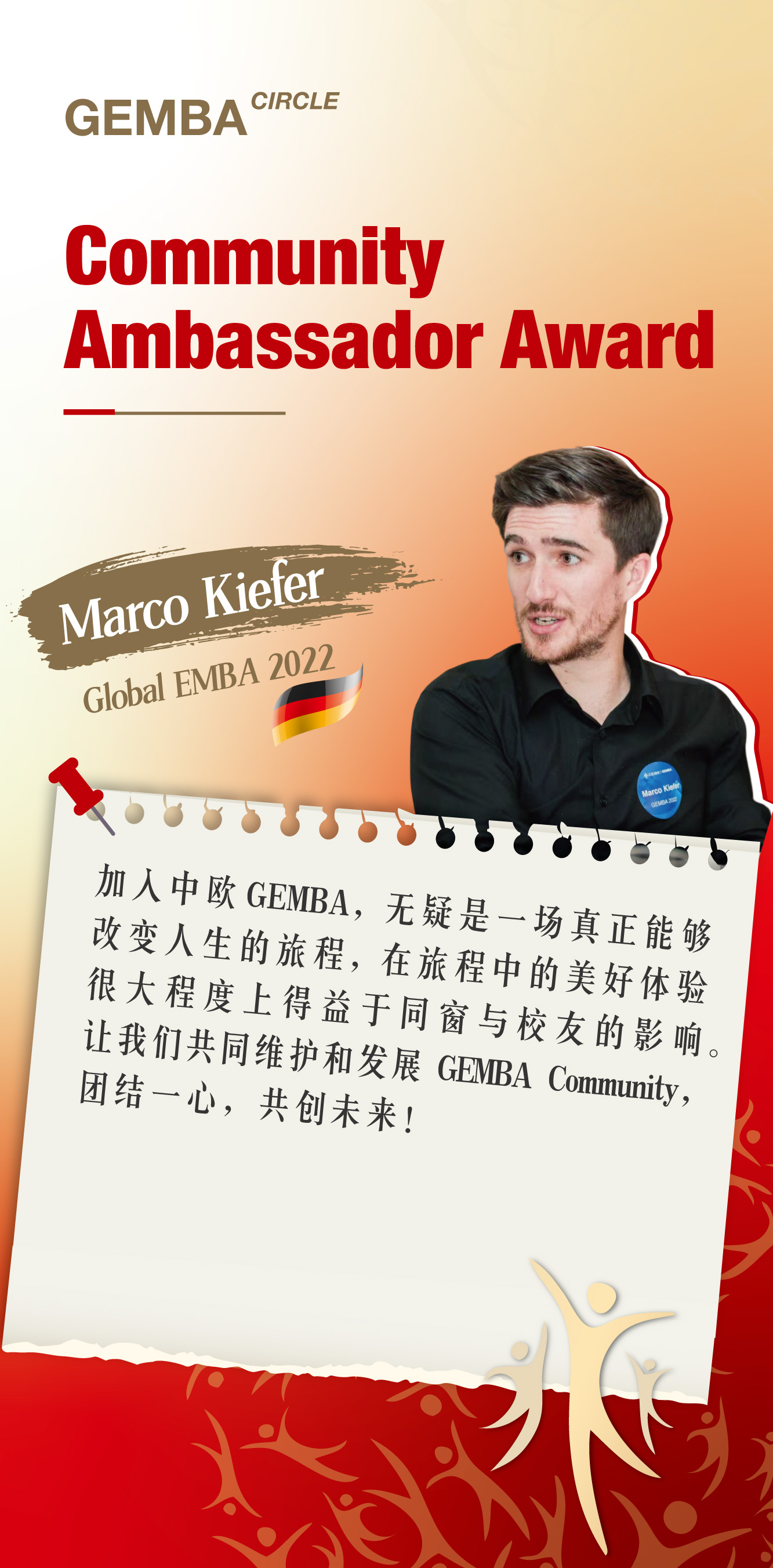 Community Ambassador Award - Marco Kiefer