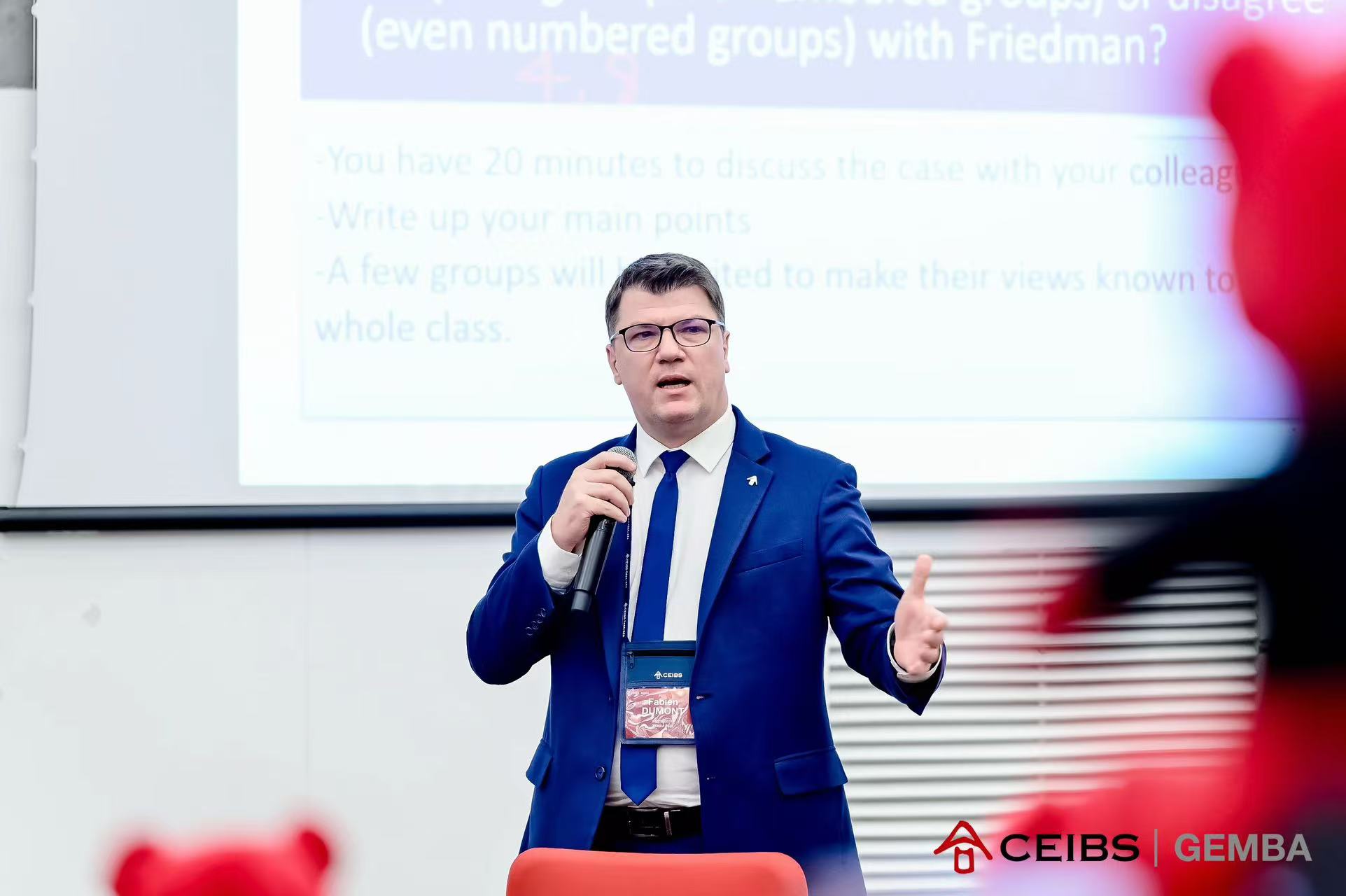 Fabien Dumont in CEIBS Global EMBA classroom